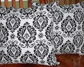 Decorative Throw Pillow Covers - Black and White18 Inch