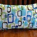 Decorative Accent Throw Pillow Cover - New Wave Blue Geo Shapes