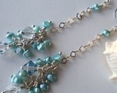 Pearl Earrings Swarovski Crystal Sterling Silver
