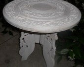 Beautiful Small Vintage Inlaid Accent Table