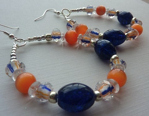 Yacht Club Beaded Hoop Earrings (Small)