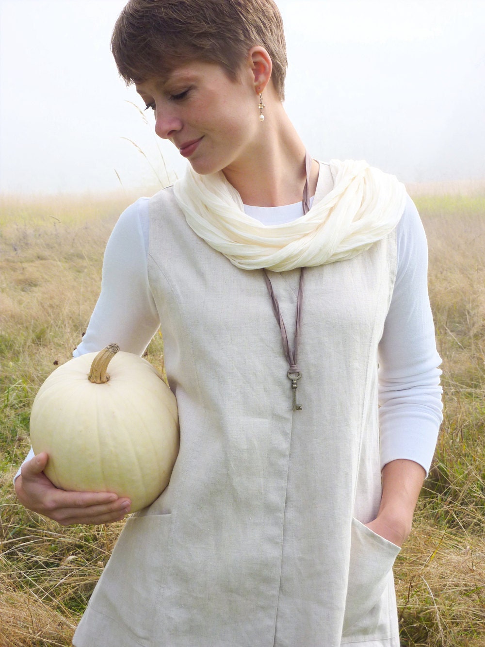 Linen Edwardian Styled Smock by Garden of Simples