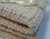 Hand Knit Organic Cotton Wash Cloths