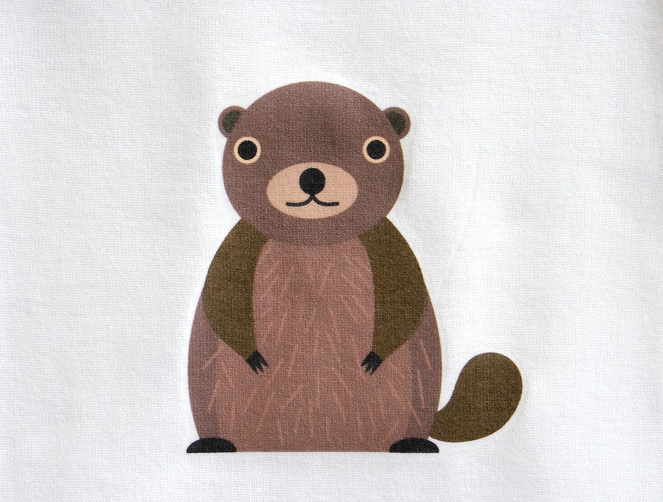 Baby clothing, groundhog baby onesie. Short or long sleeve. Your choice of size.