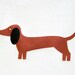 Baby bib, dachshund. Organic cotton. Super soft.
