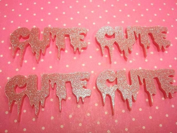 2 Pcs Cute Creepy Acrylic Letters Decoden