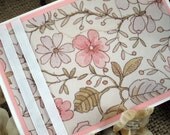 Sweet Pink & Lavender Floral Greeting Card - Perfect for Mothers Day