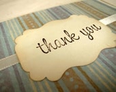 Thank You Card Handmade - Earth Tone Stripes