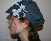 Flower Barrette Hair Clip or Pin   - FREE SHIPPING - Upcycled and Vintage - Fun For All Ages - Story Flower - One of A Kind