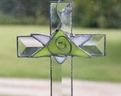 New Pointe Beveled Glass Cross, SRA Artist Z19