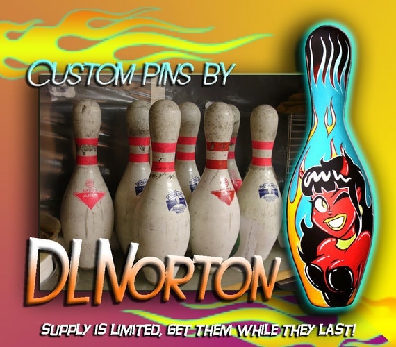 Items similar to Custom Painted Bowling Pin on Etsy
