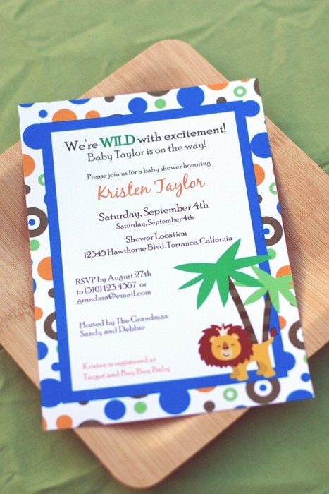 King of the Jungle Baby Shower - Customizable & Printable
