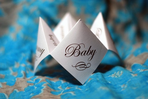 Print Your Own - Cootie Catcher - Baby Shower Favor