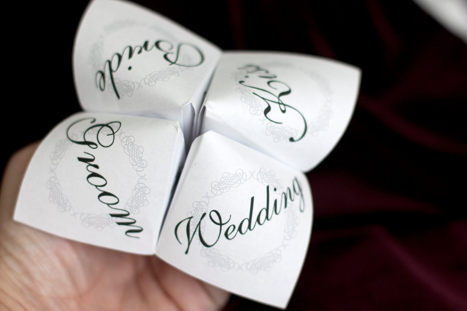Print Your Own - Cootie Catcher - Wedding Favor