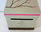Custom Wedding Reception Card Box- Megan Design