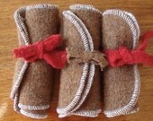 Wool Diaper Doublers - Wool insert or doubler for cloth diapering - SUPER ABSORBANT - Three Pack RANDOM colours