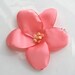 Plumeria Flower Hair Pin in Coral