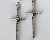 Saint Cross Earrings - Silver