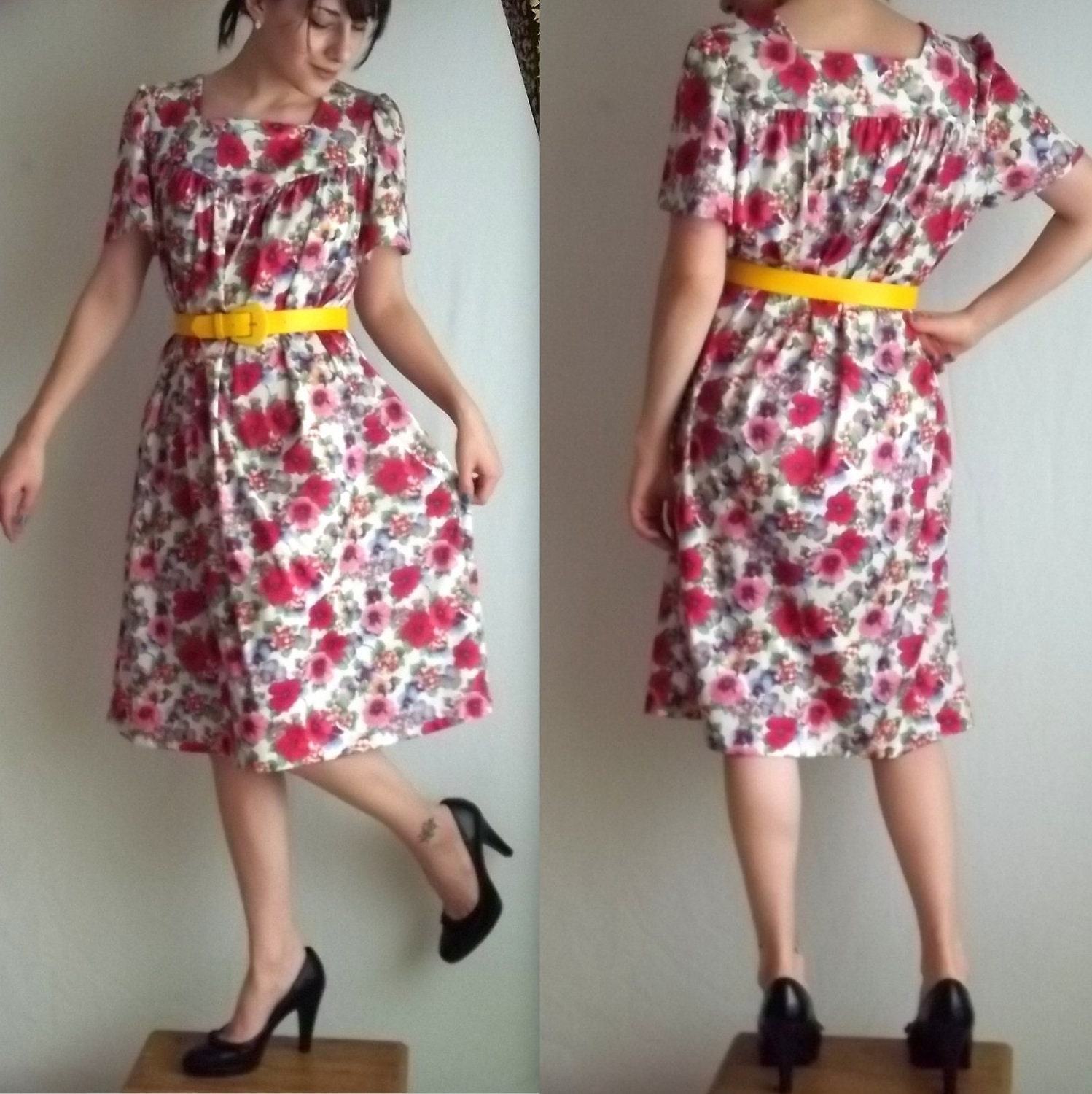 Pink Flowery Spring Dress