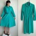 Teal Turquoise Soft Dress with Pockets & Belt