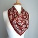 Brown & White Floral Scarf