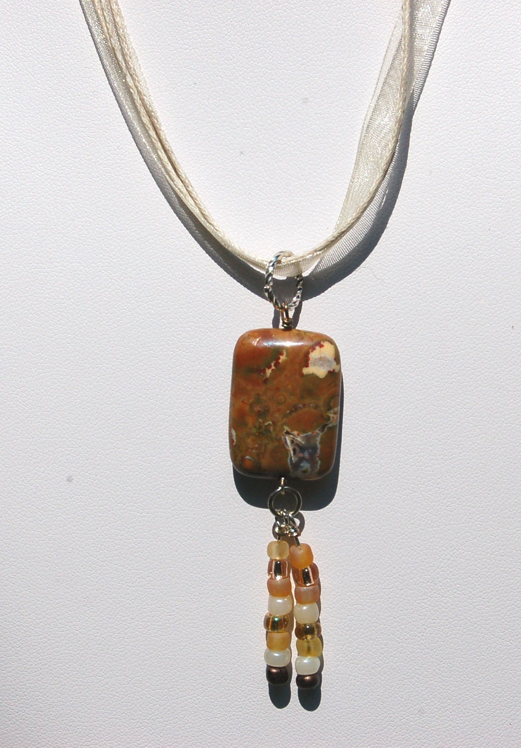 Rainforest Jasper Beaded Necklace OOAK