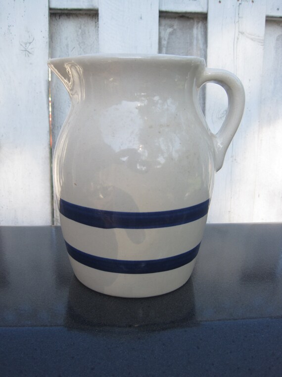 Vintage Roseville earthenware pottery Jug pitcher by WestofChelsea