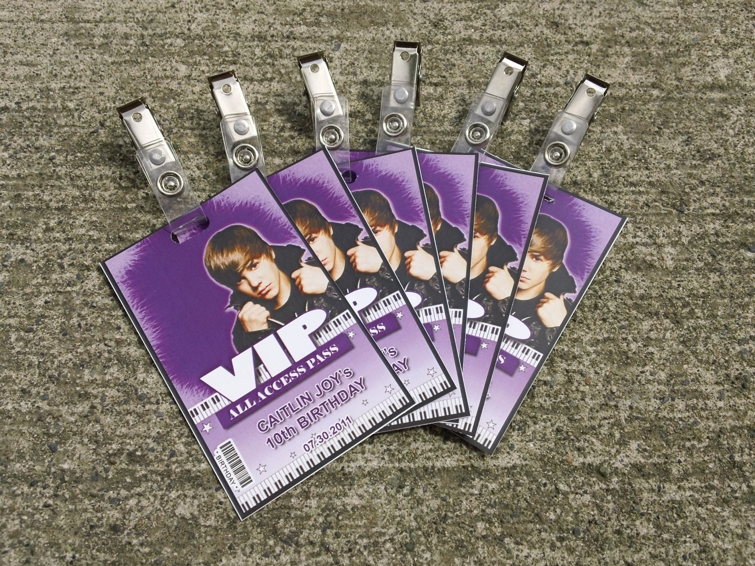 Justin Bieber VIP Pass DIGITAL FILE by busybeecreates on Etsy