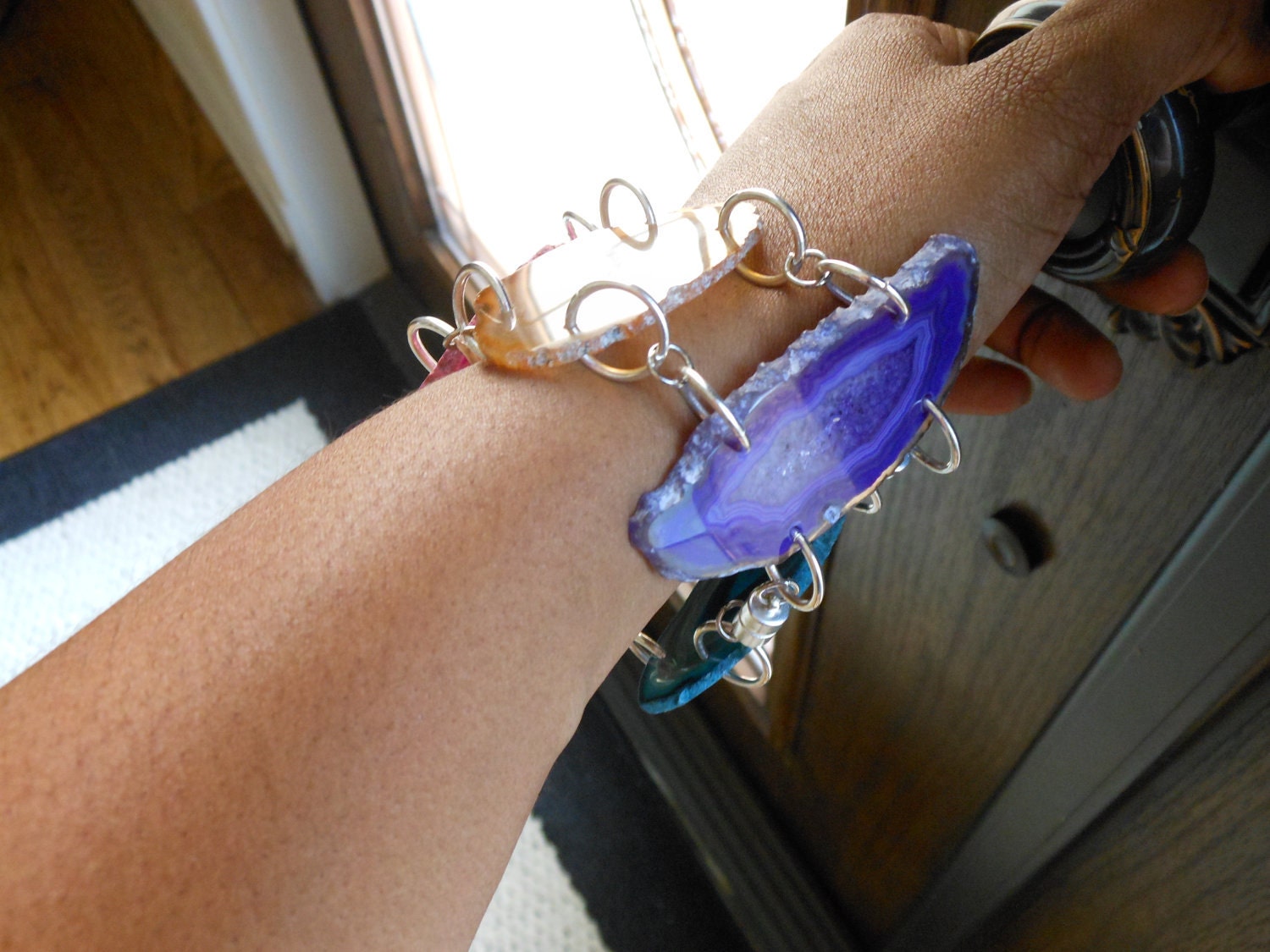 Agate Multi-Stone Link Bracelet - Link'd by ChoklatTea