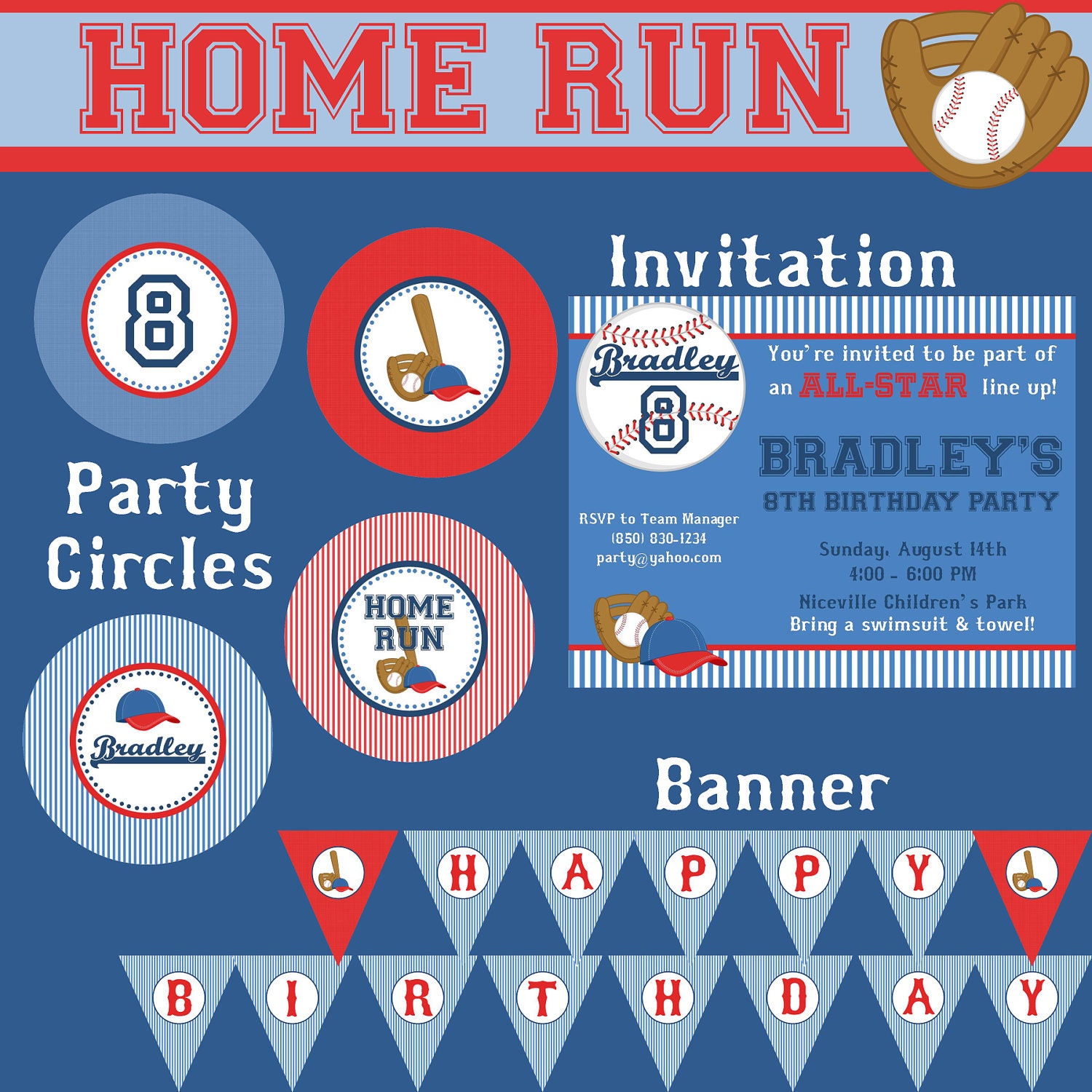 Classic Baseball Party Package - Boy - DIY Printable Il_170x135