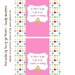 Cupcake Theme Birthday Party Candy Bar Wrapper (pink, green, blue, plaid, polka dot) Girl DIY Printable