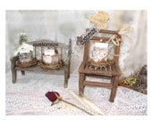 Custom Order Wedding or Special Event mini-chairs for Table Numbers, Tea Lights, Cornhusk or other type dolls, or simply as a centerpiece