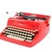Vintage 1955 Bright Red Royal Quiet De Luxe Manual Typewriter