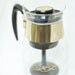 Mid century Glass Stove top Coffee Pot Percolator gold details Pyrex Corning 1960s vintage mad men dinner party brunch