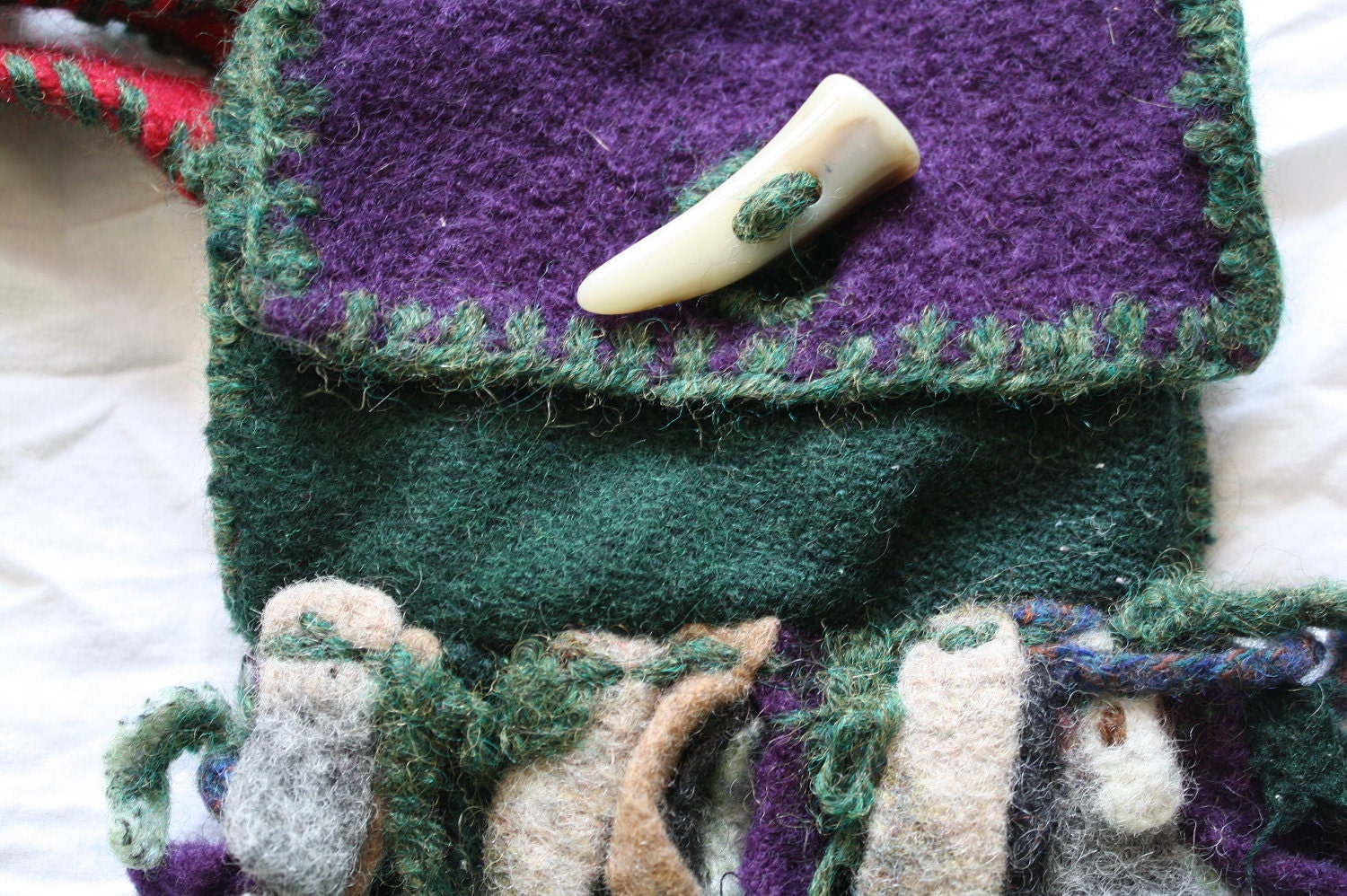 Gypsy  wristlet, cell phone case, wallet - eco friendly, one of a , upcycled wool sweaters