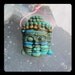 Carved Rainbow Jasper Buddha Head Pendant Bead,31x25x13mm,10.82g