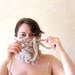Cowl Convertible Hat Handknit Beige Pure Wool Warm Fashion freeshippingfrance team trade on