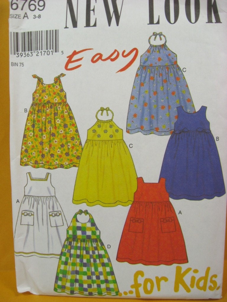 Little Girls Sundress sewing Pattern UNCUT by SewingAndSelling