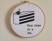 Portal quote cake cross stitch