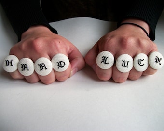 Knuckle tattoo rings