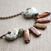 Mother of Pearl Necklace, MOP Necklace, Copper, Chain, Pearl, Rustic Necklace, Beaded