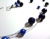 Deep Blue Necklace and Earrings Matching Jewelry Gift Set - Glamour365