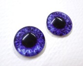 16mm Dark Blue Eye Cabochons - Evil Eyes for Doll or Jewelry Making - Set of 2