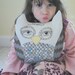owl Pillow. original fabric. mushroom