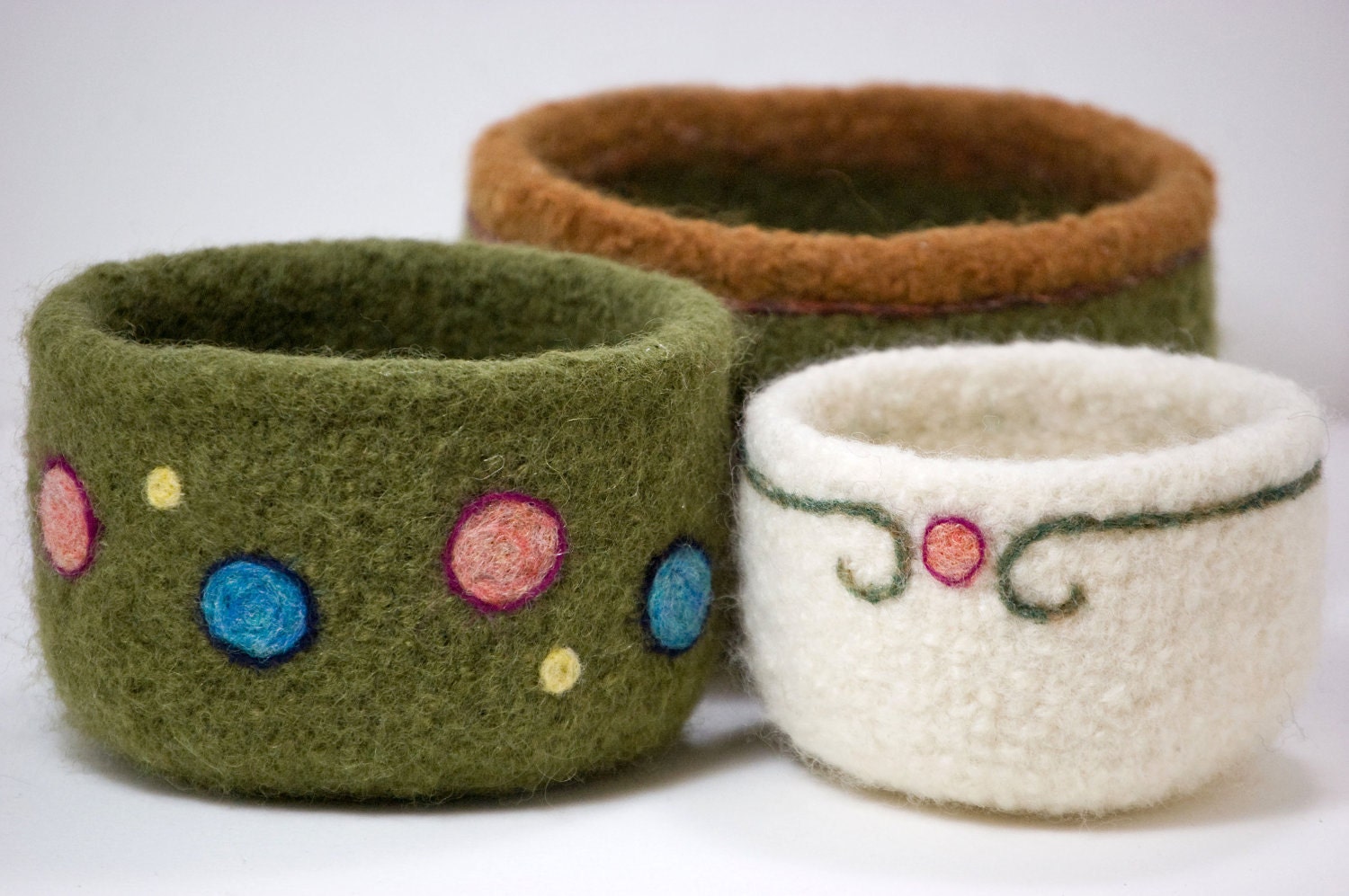 Felted Nesting Bowls- Set of Three