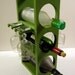 Unique wine rack stemware rack in Apple Green is Handmade