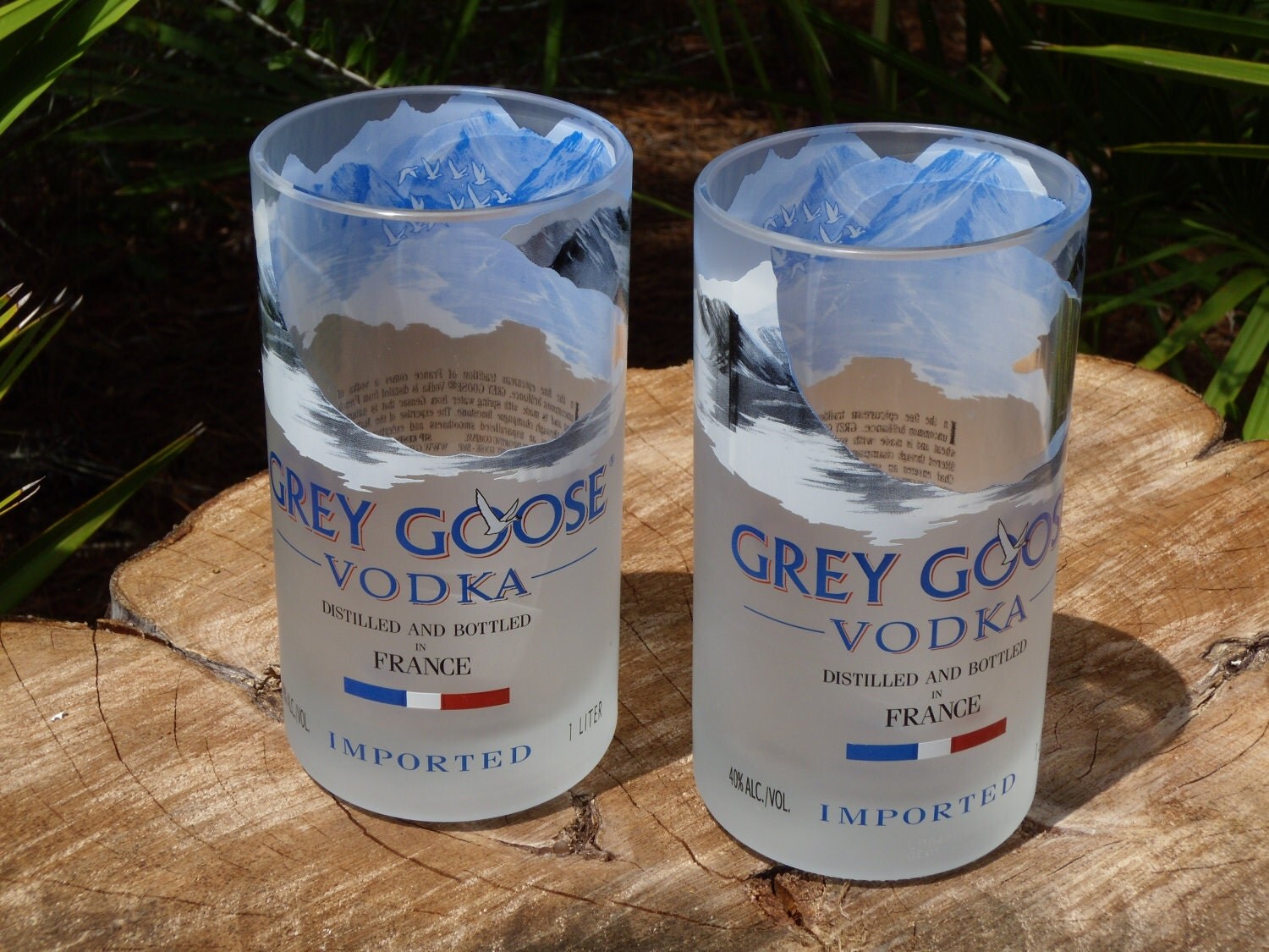 Recycled Grey Goose Bottle Tumblers Or Drink Glasses By Wvglass