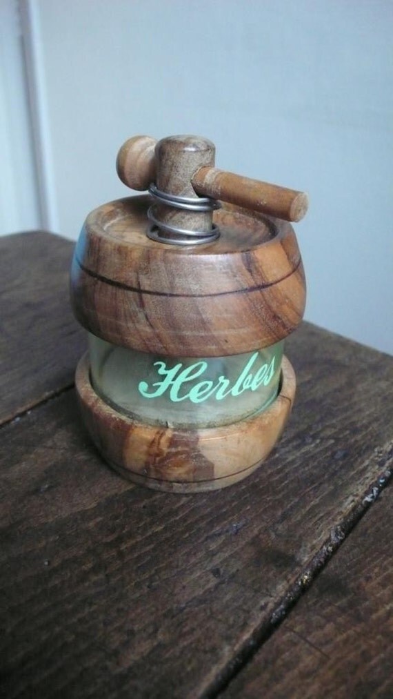 Vintage herb grinder pepper mill salt grinder by ancienesthetique