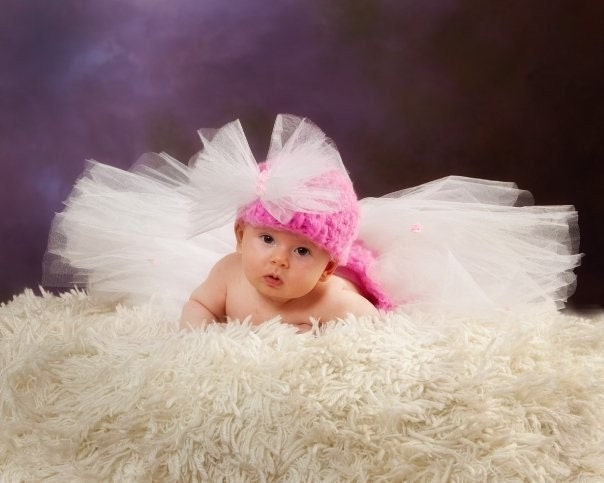 Tutu P-Pod, Baby Cocoon, Photography Prop with matching Hat - You pick custom color