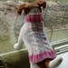 Dog Sweater Hand Knit Peony Double Cable Medium